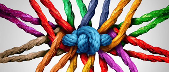 A metaphor for the complexities of Digital Marketing- a knot